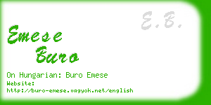 emese buro business card